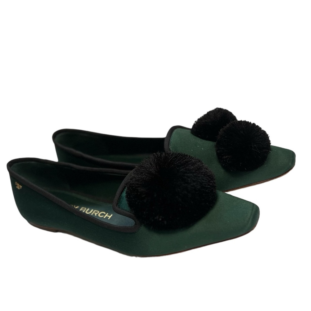 Tory Burch Satin Pom Pom Smoking Flats
Size 7.5-Retail $328
